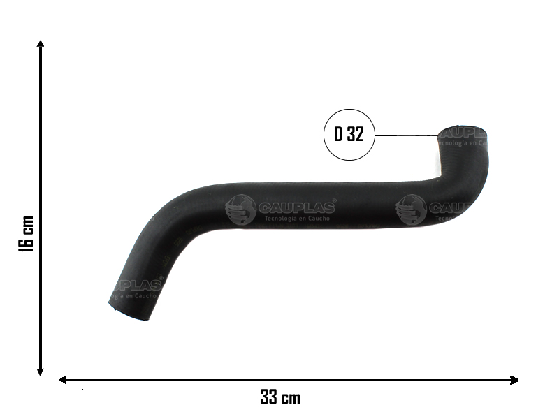 CAUPLAS MANGUERA RADIADOR SUPERIOR FIAT UNO I DUNA OEM:50013833 =YACO 2386