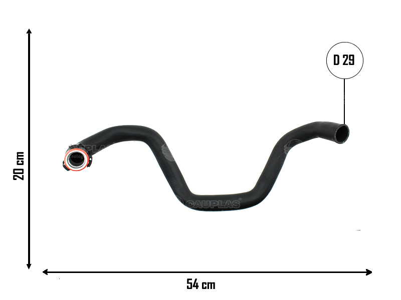 CAUPLAS MANGUERA RADIADOR INFERIOR P405 OEM:1351F30 =YACO 2206