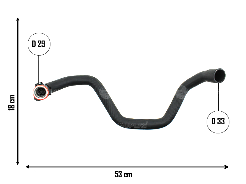 CAUPLAS MANGUERA RADIADOR INFERIOR P405 OEM:1351F40