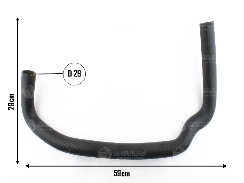 CAUPLAS MANGUERA RADIADOR INFERIOR P405  =YACO 1754