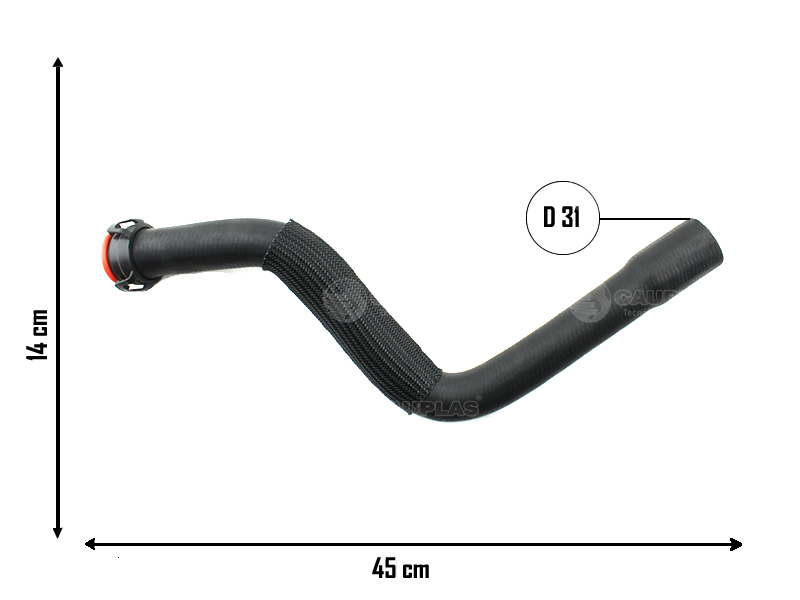 CAUPLAS MANGUERA RADIADOR SUPERIOR PEUGEOT 405  =YACO 2208