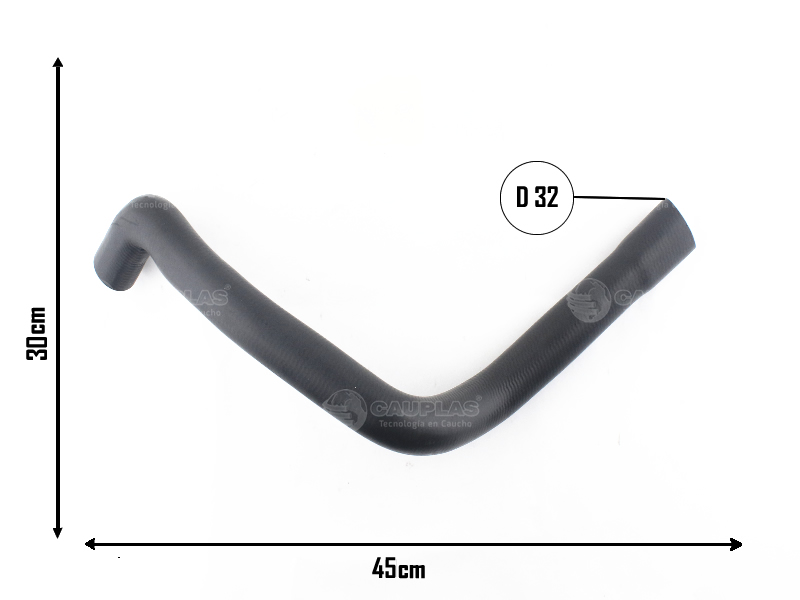 CAUPLAS MANGUERA RADIADOR INFERIOR FIAT TEMPRA OEM:7688048 7782174 =YACO 2235