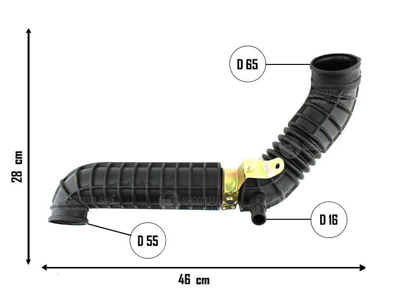 CAUPLAS MANGUERA TOMA DE AIRE FIAT PALIO I/II SIENA I/II OEM:46457553 =YACO 3204
