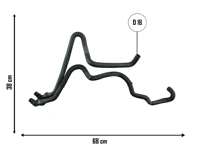 CAUPLAS MANGUERA CALEFACTOR ENTRADA/SALIDA CONJ PARTNER I OEM:6464PW