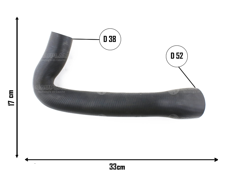 CAUPLAS MANGUERA RADIADOR SUPERIOR PEUGEOT 504 OEM:1343611 =YACO 1106