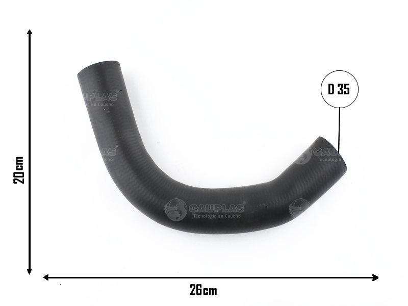 CAUPLAS MANGUERA RADIADOR INFERIOR FIAT 1600  =YACO 618