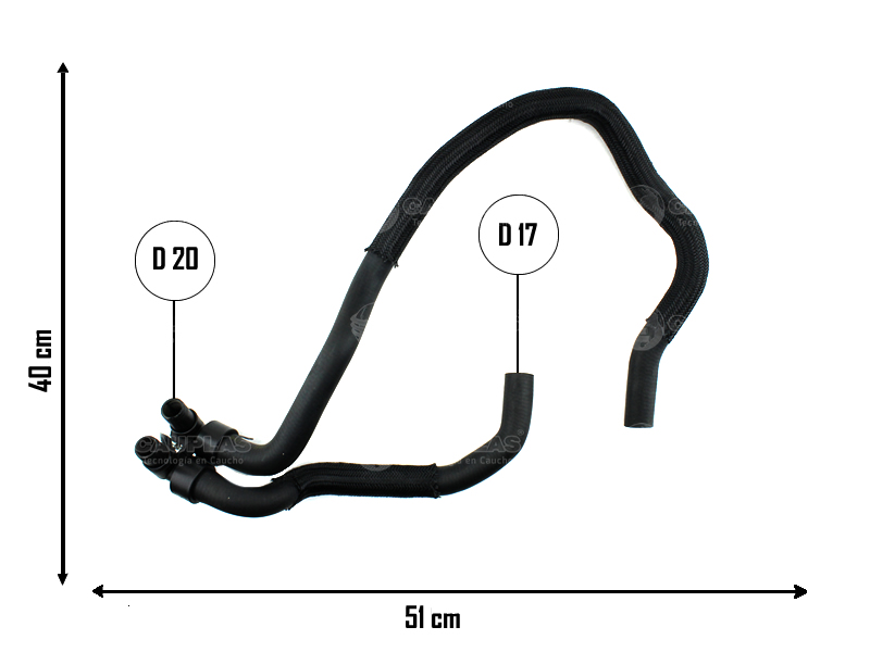 CAUPLAS MANGUERA CALEFACTOR ENTRADA/SALIDA CONJ PEUG PARTNER I