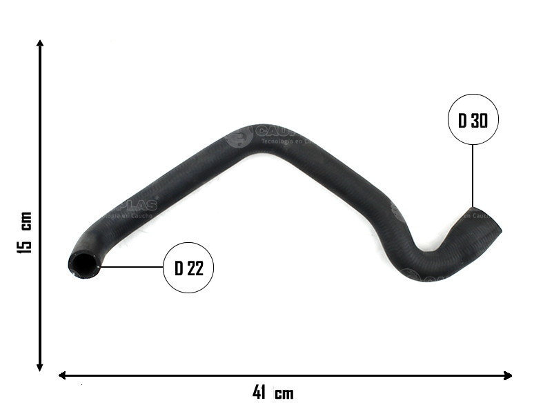 CAUPLAS MANGUERA RADIADOR INFERIOR PEUG PARTNER II OEM:1351JG =YACO 4109