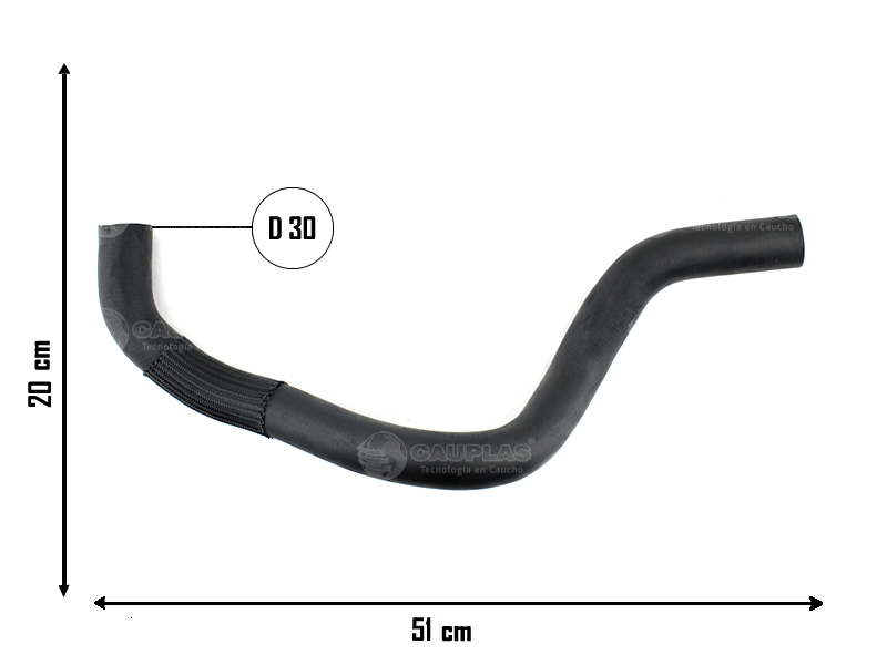 CAUPLAS MANGUERA RADIADOR INF HONDA CR-V  =YACO 4174