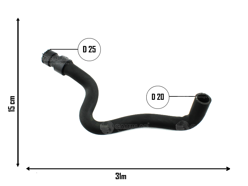 CAUPLAS MANGUERA CALEFACTOR ENTRADA P307 OEM:6466G1 =YACO 3945