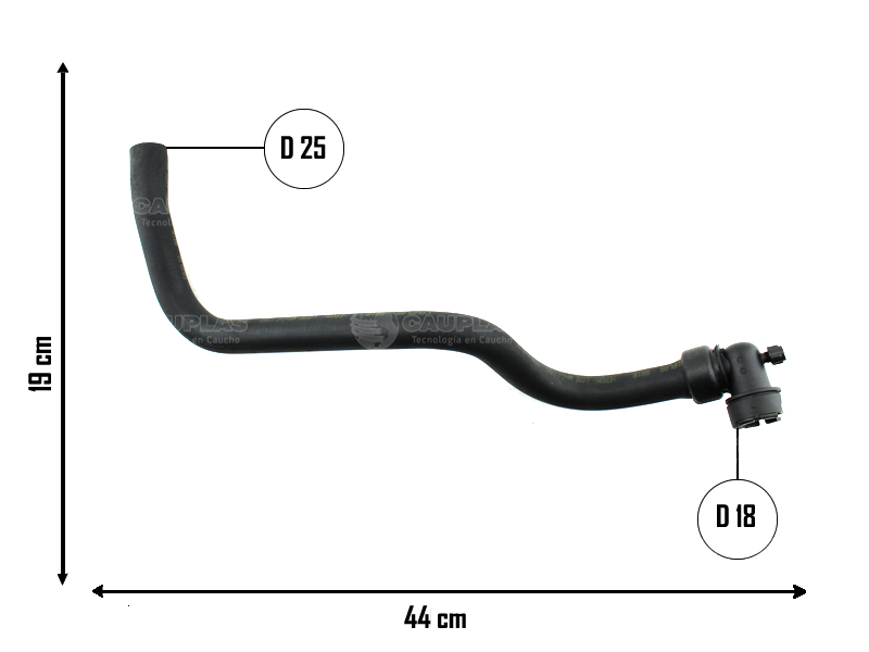CAUPLAS MANGUERA CALEFACTOR SALIDA CITROEN C4 P307 OEM:6466F7 =YACO 3921