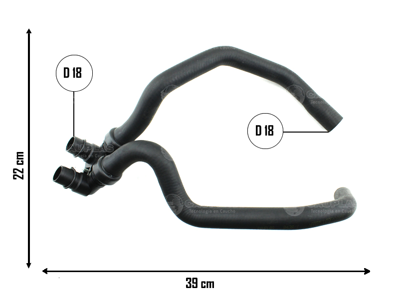 CAUPLAS MANGUERA CALEFACTOR ENTRADA/SALIDA CONJ PEUG PARTNER II =YACO 4102