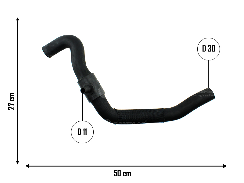 CAUPLAS MANGUERA RADIADOR INFERIOR CITROEN C4 =YACO 4251