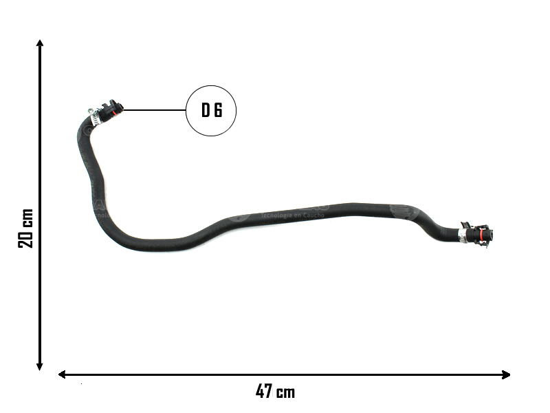 CAUPLAS MANGUERA VASO DE EXPANSION A RADIADOR PEUGEOT 307 OEM:1323C5
