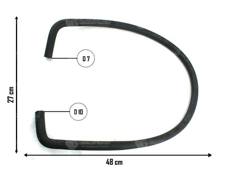 CAUPLAS MANGUERA VASO DE EXPANSION SUP A BOMBA DE AGUA P404 504 505  =YACO 887