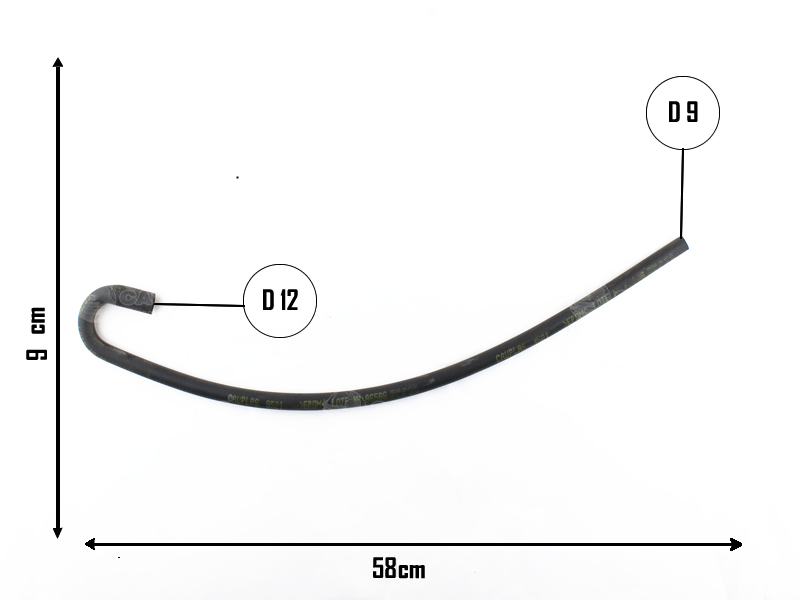 CAUPLAS MANGUERA VASO DE EXPANSION A RADIADOR P504 OEM:1350491 =YACO 1911