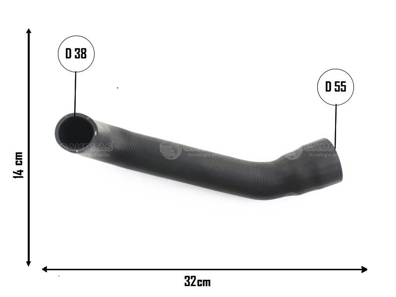 CAUPLAS MANGUERA RADIADOR SUPERIOR PEUGEOT 504 OEM:1343610 94180028 =YACO 674