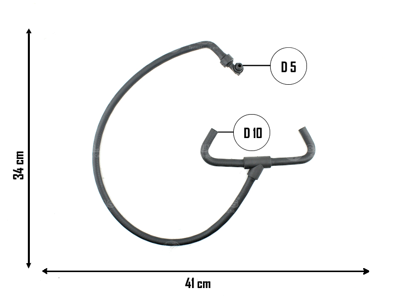 CAUPLAS MANGUERA VASO DE EXPANSION INFERIOR A DERIVADOR P405 OEM:1317540 =YACO 2229
