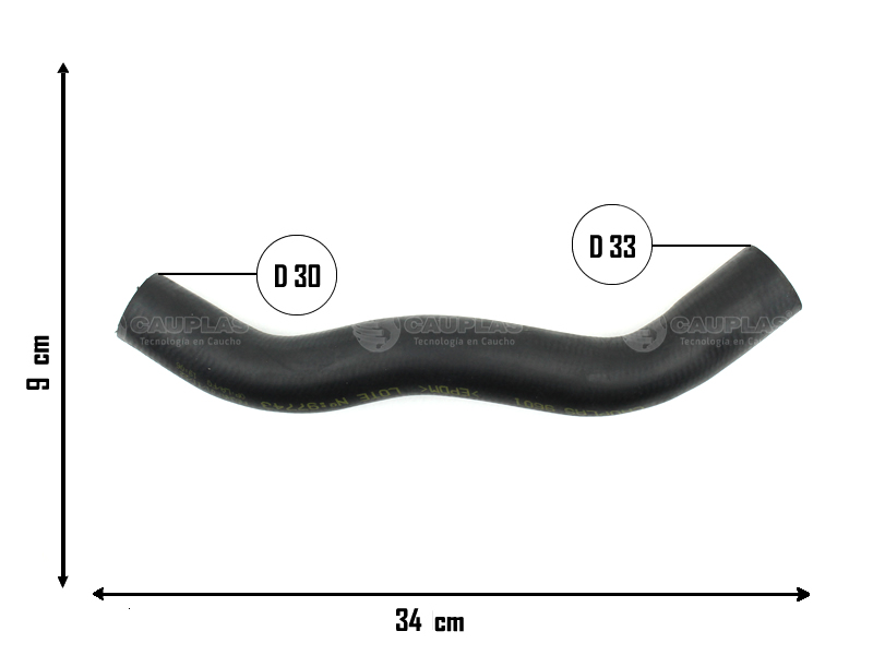 CAUPLAS MANGUERA RADIADOR SUPERIOR FIAT DUNA UNO I  =YACO 1354