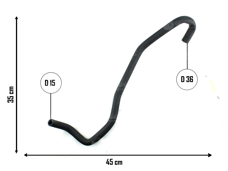 CAUPLAS MANGUERA RADIADOR INFERIOR CITROEN JUMPER I PEUG BOXER I OEM:1351R7 =YACO 2975