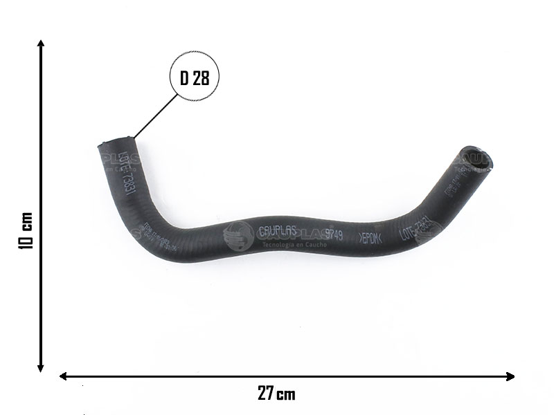 CAUPLAS MANGUERA VASO DE EXPANSION INFERIOR P206 OEM:1307QE =YACO 2948