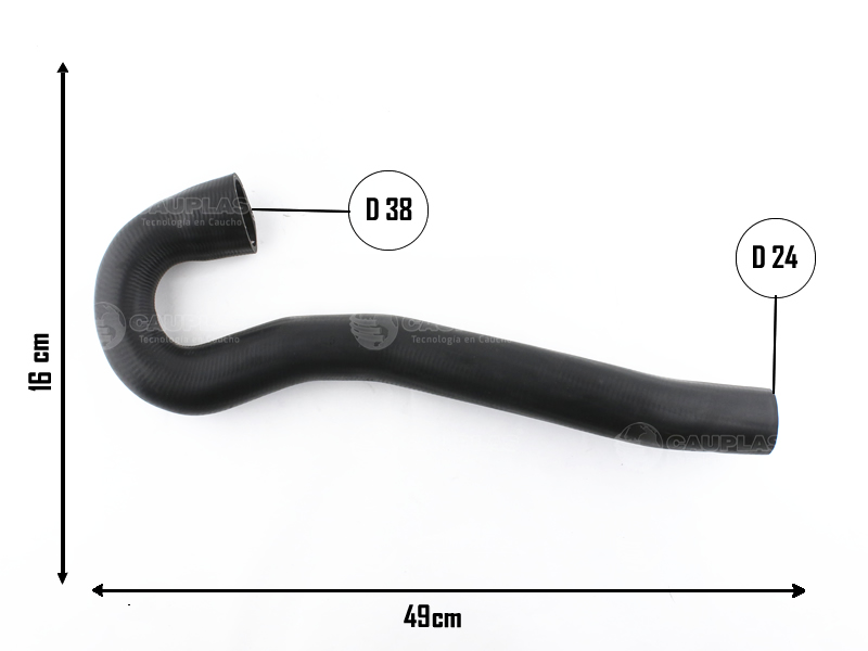 CAUPLAS MANGUERA RADIADOR SUPERIOR PEUGEOT 505  =YACO 870