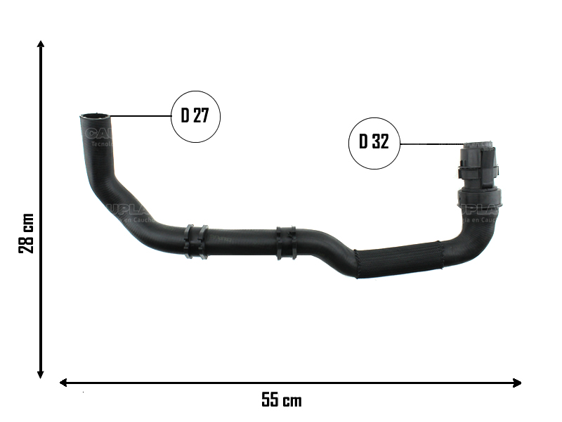 CAUPLAS MANGUERA RADIADOR INFERIOR P306 PARTNER I OEM:1351X9 =YACO 2428