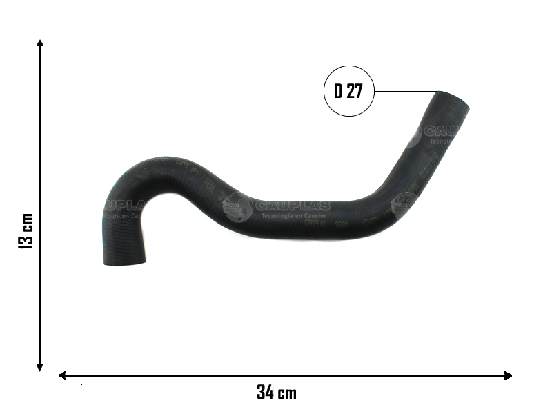 CAUPLAS MANGUERA RADIADOR INFERIOR CITROEN C4 P307 OEM:1351EJ 1351QI 1351TZ =YACO 2528