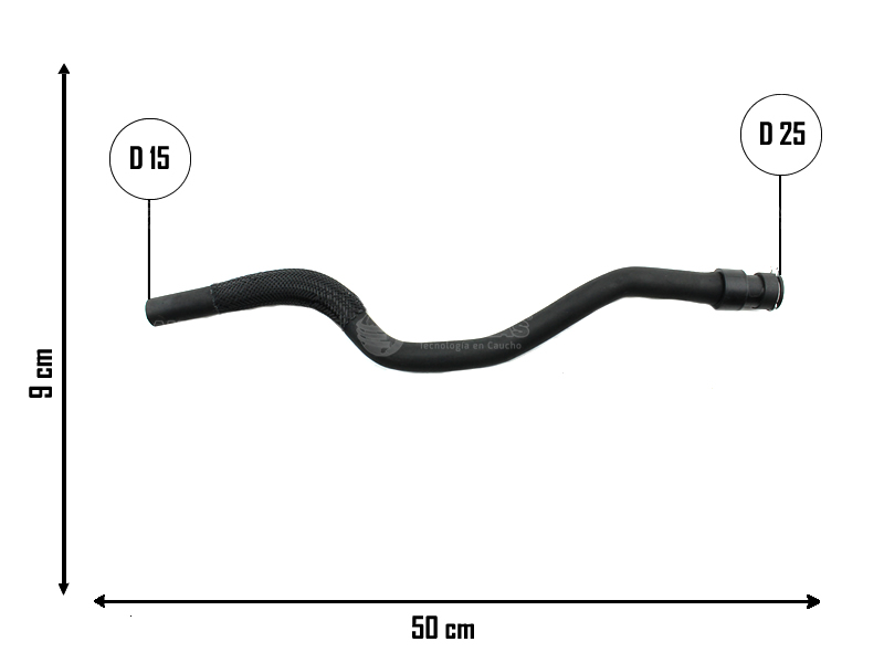 CAUPLAS MANGUERA CALEFACTOR ENTRADA P307