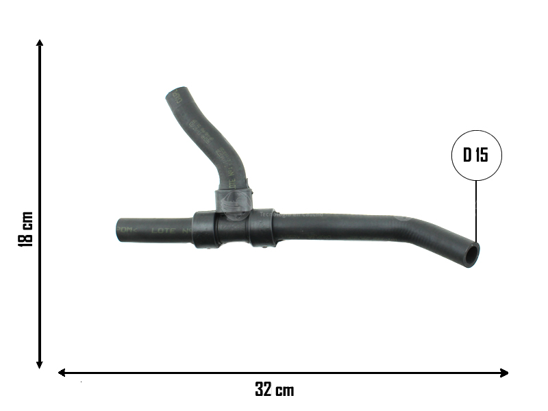 CAUPLAS MANGUERA VASO DE EXPANSION INF A TUBO RIGIDO VW GALAXY CARAT GACEL QUANTUM SANTANA SENDA OEM:321121109F 3251211091 =YACO 1591