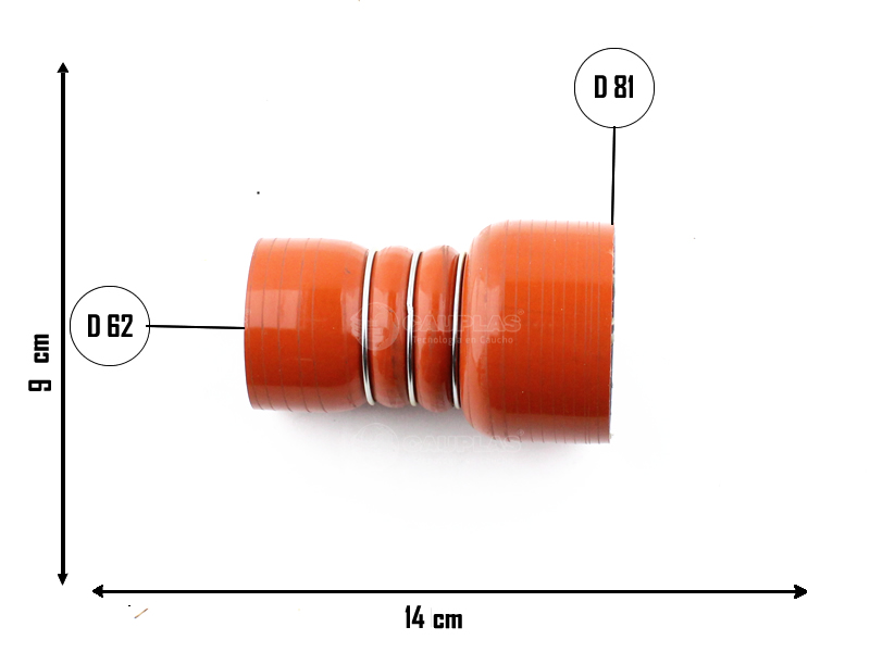CAUPLAS MANGUERA DE SILICONA INTERCOOLER FORD F100 F250 F350