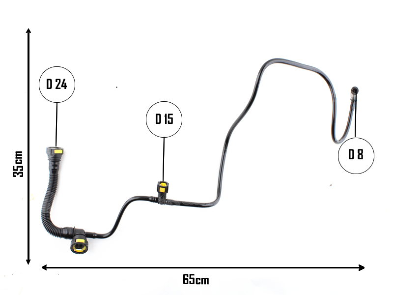 CAUPLAS MANGUERA DESCARGA DE GASES PEUGEOT 206 OEM: 1192Q7