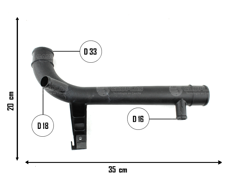 CAUPLAS MANGUERA COLECTOR DE AGUA CHEVROLET CELTA CORSA I PRISMA OEM:52030392 9470283