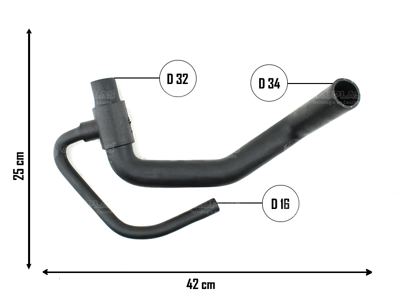 CAUPLAS MANGUERA RADIADOR INFERIOR CHEVETTE OEM:52270181 =YACO 1670