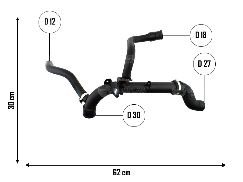 CAUPLAS MANGUERA CONJUNTO DE REFRIGERACION CHEVROLET  CORSA II MERIVA OEM:93298354