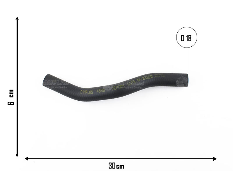 CAUPLAS MANGUERA VASO DE EXPANSION A TUBO RIGIDO CORSA II OEM:9128763 93383566 =YACO 3201