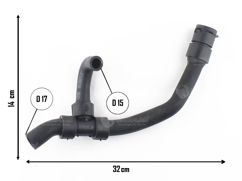CAUPLAS MANGUERA CALEFACTOR SALIDA MERIVA OEM:93307182 =YACO 3335