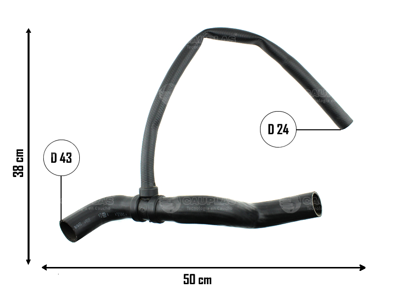 CAUPLAS MANGUERA RADIADOR INFERIOR CHEVROLET GRAND BLAZER SILVERADO