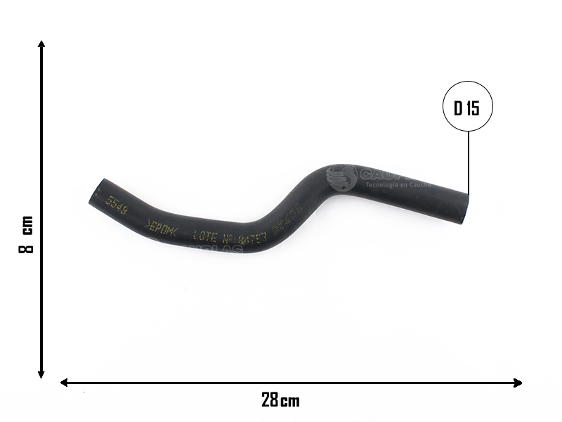 CAUPLAS MANGUERA CALEFACTOR SALIDA GM SPARK OEM:96499197