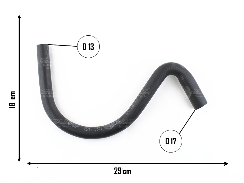 CAUPLAS MANGUERA VASO DE EXPANSION  INF SPARK  =YACO 3986