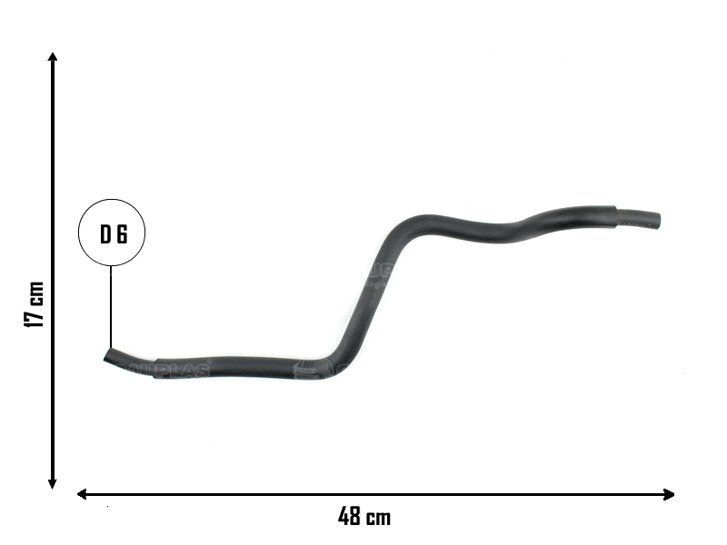 CAUPLAS MANGUERA RADIADOR INF A TURBO PEUG 306 405  =YACO 2291