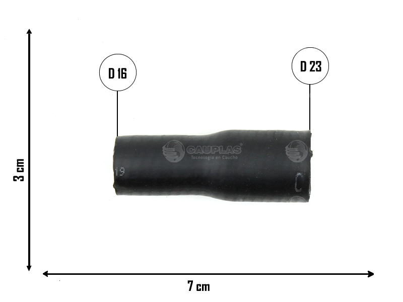 CAUPLAS MANGUERA BOMBA DE AGUA A CONECTOR 3 VIAS VW 1500 = YACO 65
