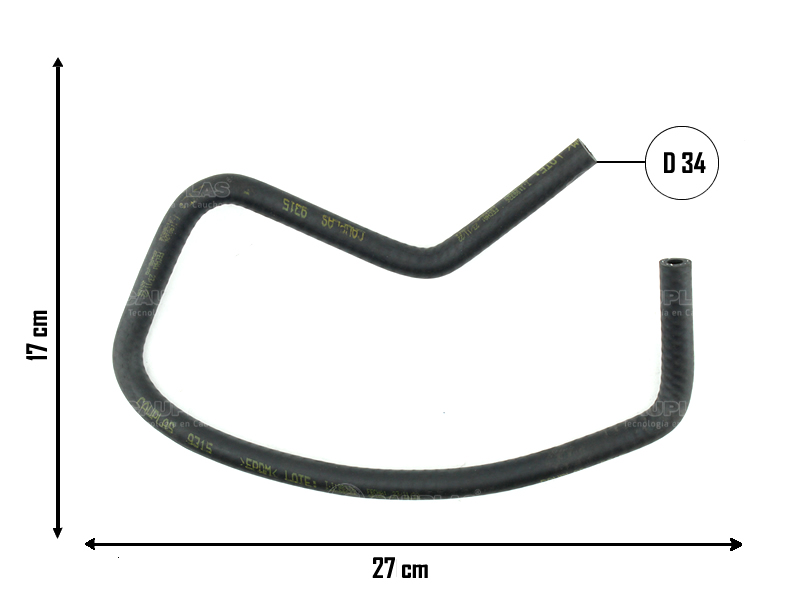 CAUPLAS MANGUERA CALEFACTOR ENTRADA FIAT DUCATO I/II OEM:1305373080 1310939080 1316739080 =YACO 2697/3072