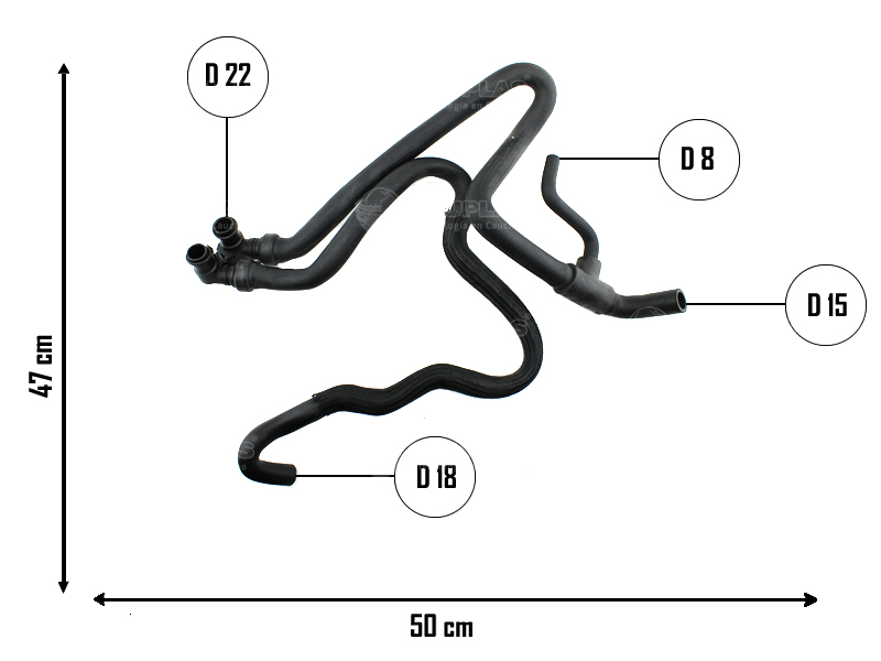 CAUPLAS MANGUERA CALEFACTOR ENTRADA/SALIDA PEUGEOT PARTNER I OEM:6464LS