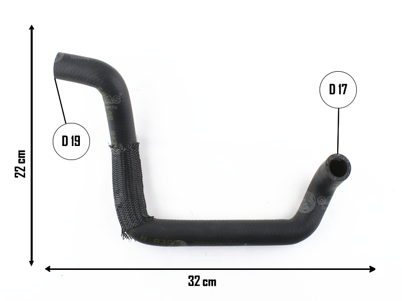 CAUPLAS MANGUERA CALEFACTOR SALIDA PEUG 206 207 OEM:646632 =YACO 4169