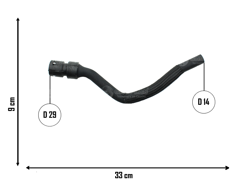CAUPLAS MANGUERA CALEFACTOR SALIDA FIAT PUNTO I OEM:51845213 51901396 =YACO 4015