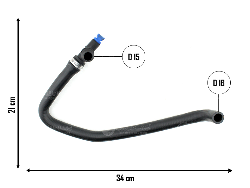CAUPLAS MANGUERA CALEFACTOR SALIDA FIAT STRADA II OEM:51719582