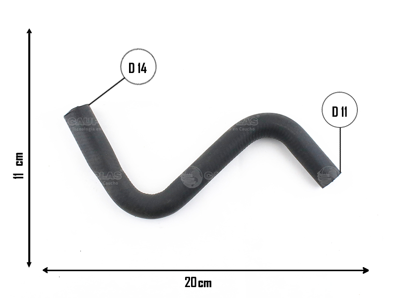 CAUPLAS MANGUERA CALEFACTOR SALIDA CHEVROLET SPARK OEM:96566207