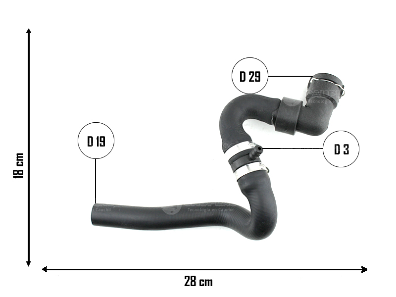 CAUPLAS MANGUERA CALEFACCION VW GOLF IV OEM:1J0122157FK