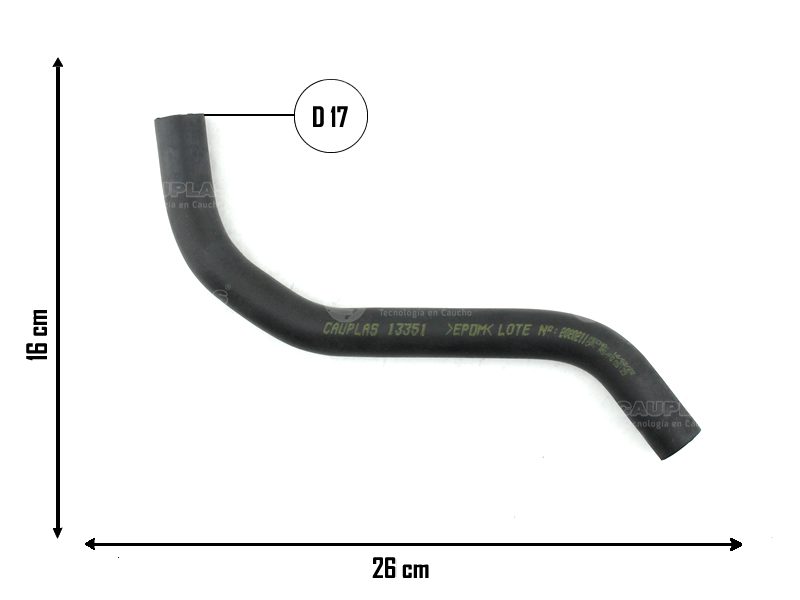 CAUPLAS MANGUERA CALEFACTOR ENTRADA CHEVROLET SPARK GT